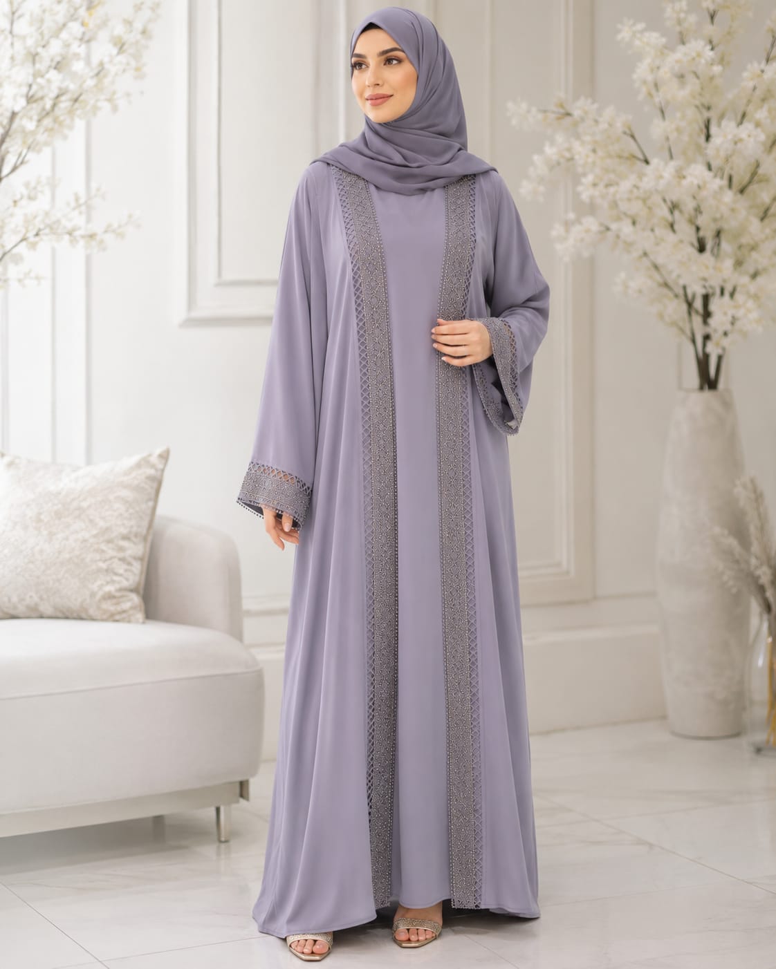 Premium Lec Abaya Set